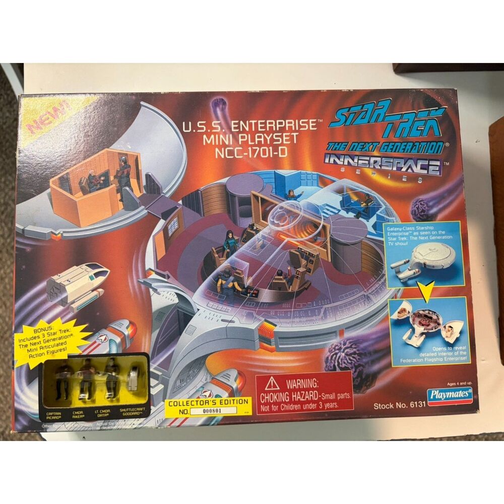 Vtg Star Trek The Next Generation Innerspace USS Enterprise playset NIB
